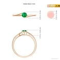 thumbnail image 6 of ANGARA Natural Classic Round Emerald Solitaire Bypass Engagement Ring in 14K Rose Gold for Women (Size-4mm) | May Birthstone, Birthday, Anniversary, Jewelry Gift for Women | Natural Emerald Ring, 6 of 10