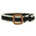 thumbnail image 2 of Helii Women Straw Woven Elastic Stretch Wide Waist Belt Boho Dress Belt with Buckle, 2 of 4