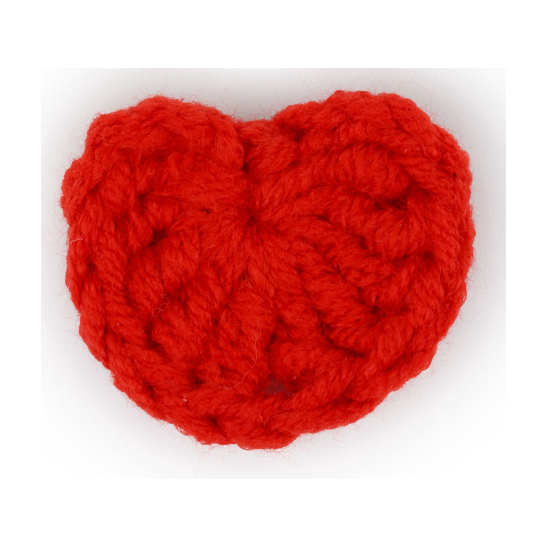 Hello Hobby Accessory Crochet Hearts, Red, 6 piece