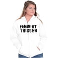 thumbnail image 4 of Feminist Trigger Equality Movement Zip Hoodie Sweatshirt Women Brisco Brands S, 4 of 5