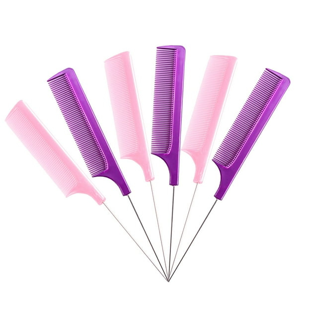 WIFKLSIIPG Metal Needle Stem Comb Carbon Comb Strong Durable Needle Stem Comb Hair Comb