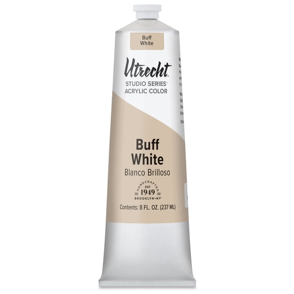 Utrecht Studio Series Acrylic Paint - Buff White, 237 ml tube