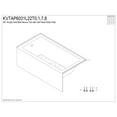 thumbnail image 4 of Kingston Brass KVTAP6031L22T0 60-Inch Acrylic Rectangular 3-Wall Anti-Skid Alcove Tub Combo with Tub Door (Left Hand Drain) in White/Matte Black, 4 of 9