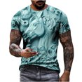 thumbnail image 1 of Camisetas de Manga Larga de los Hombres Relief Steed Impresión Gráfica Tee, Sudadera de Cuello de la Tripulación Casual para Al Aire Libre, Vacaciones Y Uso Diario, 1 of 8