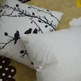 thumbnail image 3 of Juego de 2 fundas de almohada vintage con estampado de conchas, ramas de pájaros, negro, 45 x 45 cm JAMW Sencillez, 3 of 4