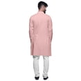 thumbnail image 3 of Atasi Long Sleeve Kurta For Men Solid Cut Designer Cotton Slub Long Kurta Shirt, 3 of 6