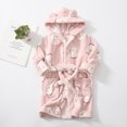 thumbnail image 2 of Youmylove Kids Pajamas Toddler Kids Baby Boys Girls Cartoon Bathrobes Hooded Warm Flannel Night-Robe Sleepwear Pajamas, 2 of 4