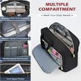 thumbnail image 4 of RAINSMORE Laptop Bag 17.3 Inch Laptop Briefcase for Women Men Waterproof Shoulder Messenger Bag Large Computer Bag for Business Office Work College,Black, 4 of 9