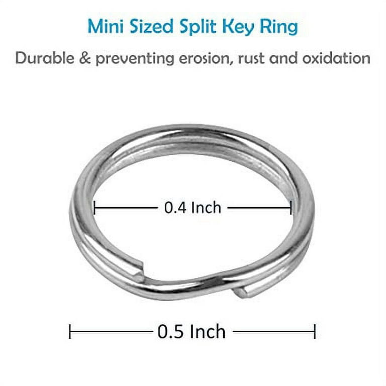 2 Inch Nickel Plated Steel Split Key Rings, Bulk