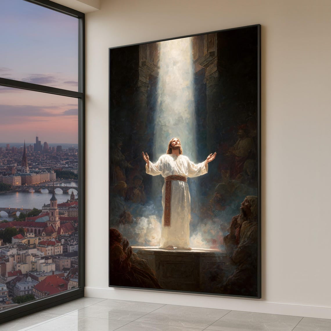 Radiant Jesus Blessing Wall Decor Spiritual Christian Decoration Inspirational Religious Faith Home Decor
