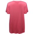 thumbnail image 2 of FashionOutfit Women's Super Soft Stretchy Jersey Solid Vneck Short Sleeve PlusSize Tops, 2 of 3