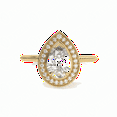 thumbnail image 5 of 2.00 TCW Lab Grown Diamond Pear Cut Halo Engagement Ring 10K Yellow Gold, 5 of 5