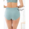 thumbnail image 4 of Ausing Women's Maternity Plus Size Pregnancy Panties 3 Pack low Rise Underpants Postpartum Underwear Pregnancy Panties Bean Paste Gray Blue L, 4 of 9