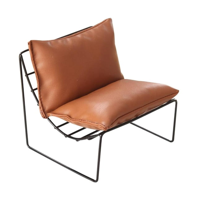 1/6 Dollhouse Chair Decoration Backrest Simulation Alloy, Children's Accessories Light Brown