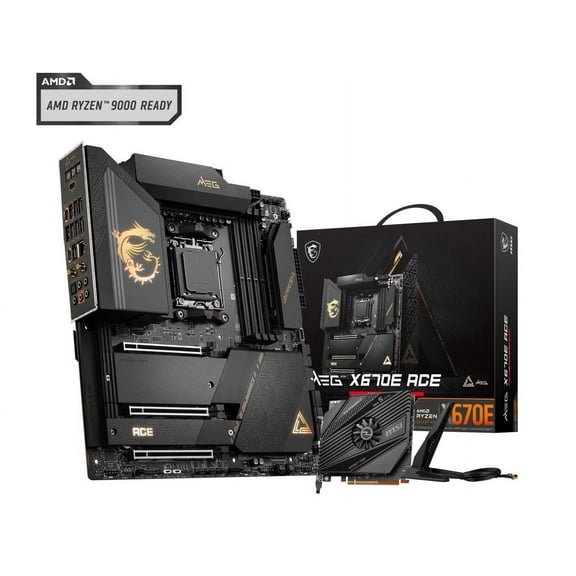 MSI MEG X670E ACE Desktop Motherboard, AMD X670 Chipset, Socket AM5, Extended ATX