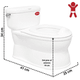 thumbnail image 4 of Baño Entrenador para Niños con Sonido de Agua Asiento Acolchado Antideslizante Soporte para Papel Higiénico - Blanco, 4 of 8