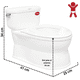 thumbnail image 4 of Baño Entrenador para Niños con Sonido de Agua Asiento Acolchado Antideslizante Soporte para Papel Higiénico - Blanco, 4 of 8
