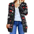thumbnail image 1 of EIMELI Women Christmas Long-Sleeved Cardigan Mid-Length Outwears, 1 of 3