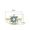 thumbnail image 2 of 3.5 Ct Round Cut Cz Stainless Steel 14K Gold Ion Plated Engagement Ring Size 10, 2 of 5