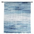 thumbnail image 2 of Vintage Blue Semi Sheer Curtains Drapes for Living Room, Bedroom, French Doors Window 96 Inches Long, Retro Blue Ombre Modern Abstract Art Rod Pocket Chiffon Curtain Drapery Voile Draperies Panel, 2 of 6