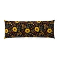 thumbnail image 2 of Disketp Sunflowers Leaves Print Body Pillow Cover - Super Soft 20x54 Body Pillow Case,Long Side Hidden Zipper, 2 of 8