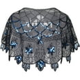 thumbnail image 4 of PrettyGuide Women's 1920s Shawl Beaded Evening Wraps Flapper Bolero, 4 of 5