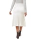 thumbnail image 3 of Falda de maternidad de punto sobre la barriga Inspire Chic para mujeres, falda midi con pliegues, color blanco, 3 of 6