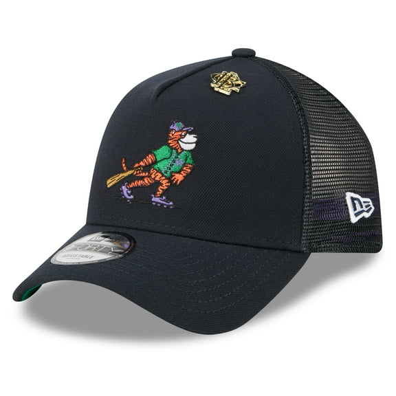 Men's New Era  Navy Detroit Tigers 2025 Big League Chew A-Frame 9FORTY Adjustable Trucker Hat