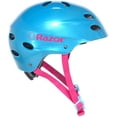 thumbnail image 2 of Razor V-12 Child Multi Sport Helmet  (Gloss Cyan w/ Pink Strap), 2 of 2