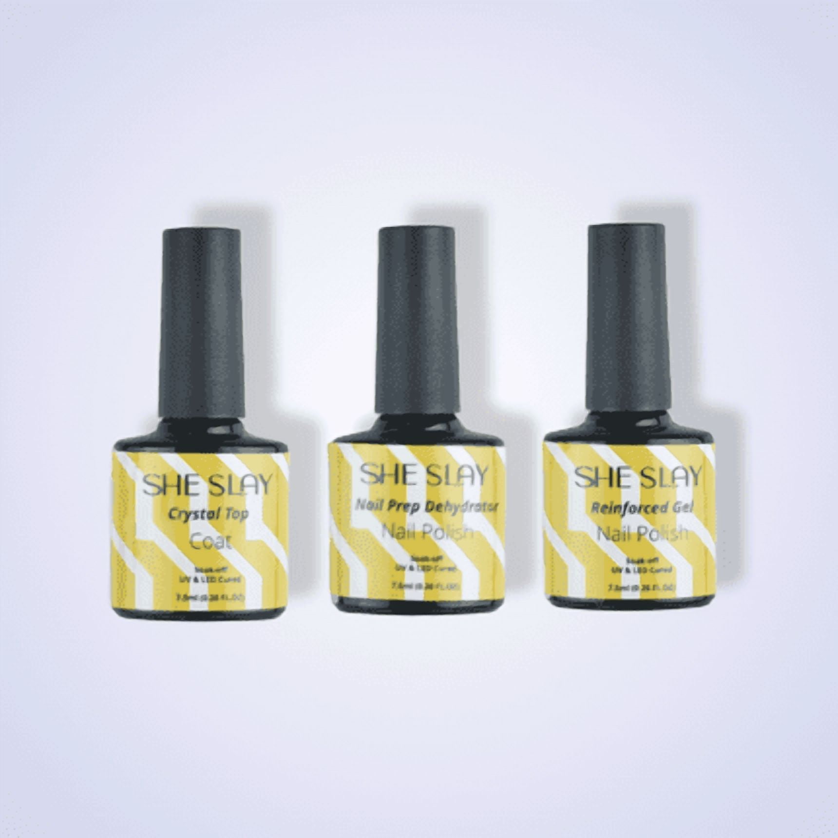SheSlay Press-On Nail Starter Kit with UV Lamp & Full Nail Prep System, 150 Pieces