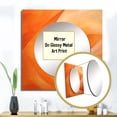 thumbnail image 3 of Designart "Vibrant Tangerine Coil" abstract spirals Peach Large Square Mirror - Square Bedroom Mirror Printed Wall Decor - Modern Square Printed Wall Mirror Art, 3 of 5