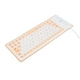 thumbnail image 4 of Silicone Keyboard, Fully Sealed Design, Lightweight Portable, Various Colors, Mute Button, Soft Comfortable, Waterproof Dustproof Silent, 85 Keys, USB for PC, 4 of 7