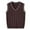 Coffee, variant on Kiijoy Little Boys V Neck Knitted Vest Varsity Sleeveless Pullover Sweater, Sizes 5-6
