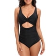 thumbnail image 1 of WILLBEST Traje de Baño Para Mujer, Conjunto de Traje de Baño Sexy de Color Sólido Con Tirantes Recortados, 1 of 4