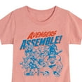 thumbnail image 3 of Marvel The Avengers - Assemble Group - Toddler And Youth Girls Fitted Short Sleeve Graphic T-Shirt, 3 of 5