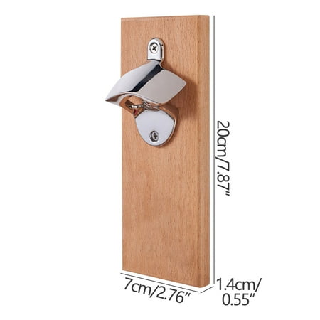 

Home Savings Clearance! ZCFZJW Wooden Multi-function Beer Opener Wall-mounted Refrigerator Sticker Bottle Opener Can Opener Bar Restaurant Wall Decoration Rack