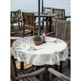 thumbnail image 2 of Outdoor Tablecloth with Umbrella Hole Zipper Spring Lavender Round Tablecloth 54" Waterproof Outside Table Cloth Garden Botanical Leaves Butterflies Patio Table Cover Tablecloths for Picnic Party, 2 of 8