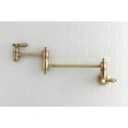 thumbnail image 2 of Kingston Brass KS3103BAL Heirloom Wall Mount Pot Filler Kitchen Faucet, Antique Brass, 2 of 5