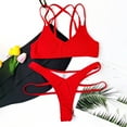 thumbnail image 5 of Fesfesfes Bikinis for Women Boat Neck Swimsuit Fashion Solid Color Comfortable Loose Sleeveless Swimsuit Top Blouse Casual, 5 of 9