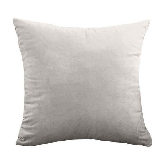 SLYNSHome Clearance Throw Pillow Covers 18x18 inch Cozy Velvet Pillowcases Solid Color Pillow Cases Soft Cushion Covers for Couch Sofa Bed - Light Gray