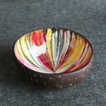 thumbnail image 2 of Candy Bowls Compact Hand-Painted Coconut Shell Delicate Smooth Natural Bowls for Kids, 2 of 7