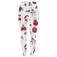 thumbnail image 5 of YOIAVAIOY Buttery Soft Leggings for Women Stretch High Waisted Holiday Tights Christmas Party Bottoms Funny Santa Claus Snowflake Print Casual Yoga Pants Multicolor XXL, 5 of 5