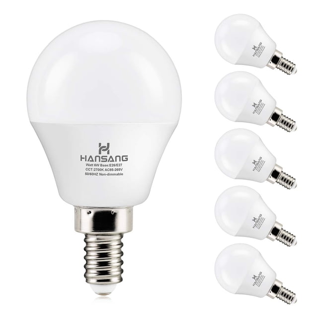 Bombilla LED de 6 W (equivalente a 60 W) E12 600 lm 2700 K (paquete de 6)
