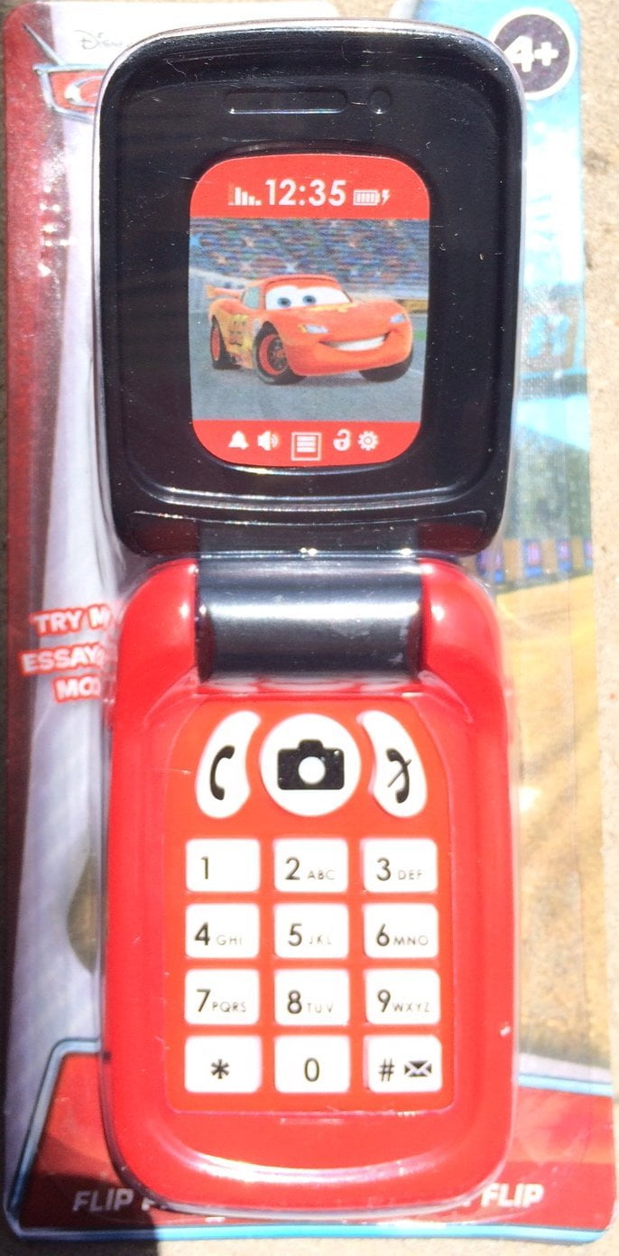 Disney Pixar Cars Lightning McQueen Flip Phone