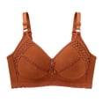 thumbnail image 3 of YYV Everyday Bras Oversize Push up Lingerie for Women Bras for Women No Underwire Breathable Front-Closure Wireless Heart-Print Bra Thin Seamless Breathable Side-Gathering Support Adjustable, 3 of 5