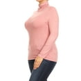 thumbnail image 3 of Women's Plus Size Casual Fitted Long Sleeve Solid Turtleneck Sweater Top, 3 of 5