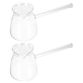thumbnail image 2 of 2pcs Side Handle Coffee Pot Delicate Glass Milk Pot Heat Resistant Teapot Random Style, 2 of 6
