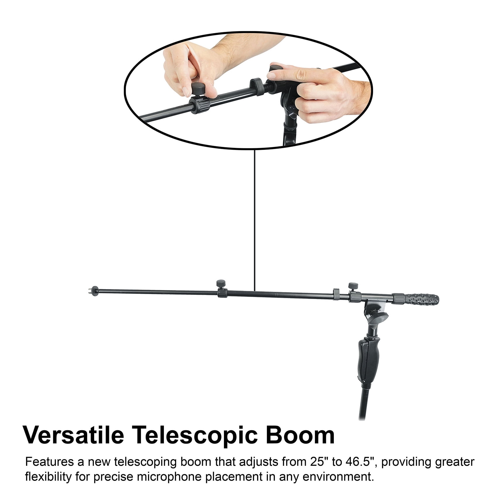 Rockville RMC-ICE Diamond Vocal Microphone+Case+Mic Stand w/Hand Clutch & Boom