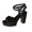 Black, variant on One Strap Buckle Roman Thick Heel Sandals Women Fish Mouth Sandals Sandals for Women 2025 Black 37