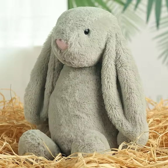 LEJHVAQK 9.8" Easter Bunny Stuffed Animal - Ultra-Soft Huggable Rabbit Plush Toy - Skin-Friendly Bedtime Buddy for - Perfect Easter Basket Stuffer, Nursery Decor & Birthday Gift